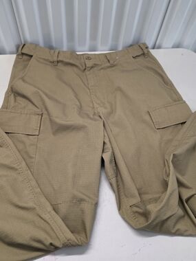 Mission Made Tactical Cargo Pants, Tan Ripstop, Mens Large 38x31, Work/Hiking/Ca